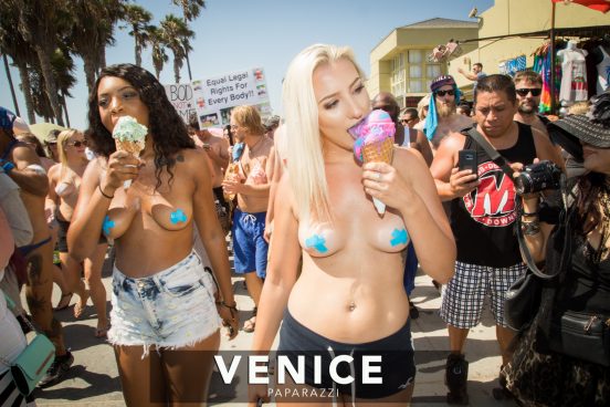 Go Topless Venice Beach. Photo by www.VenicePaparazzi.com
