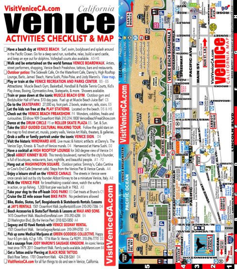 Venice California Checklist and Map