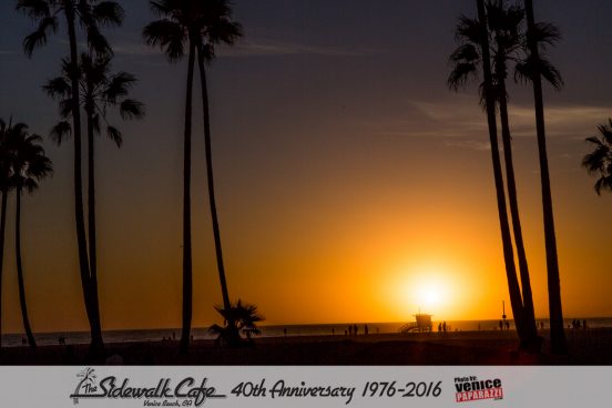 The Sidewalk Cafe celebrates 40 years in Venice, California. 1976-2016. www.TheSidewalkCafe.com. Photo by www.VenicePaparazzi.com.