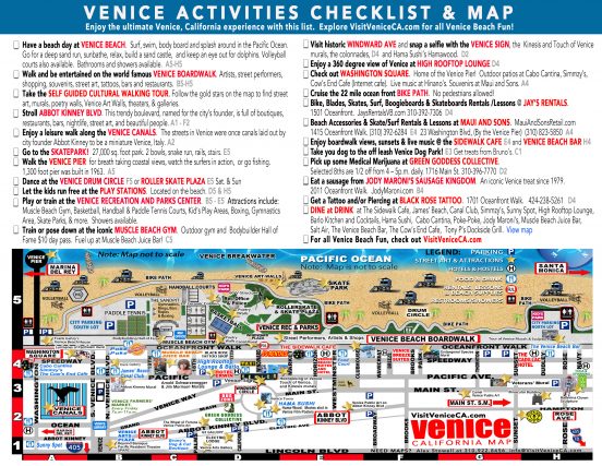 Venice, California Checklist and map L