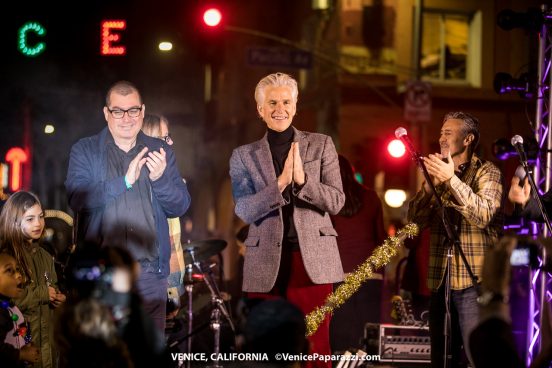 2017 Venice Sign Holiday Lighting. Photo by VenicePaparazzi.com