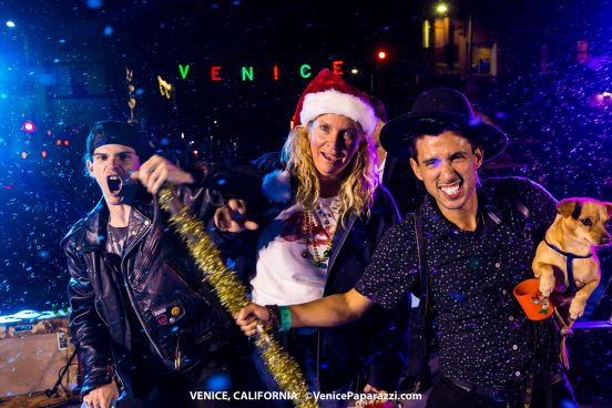 2017 Venice Sign Holiday Lighting. Photo by VenicePaparazzi.com