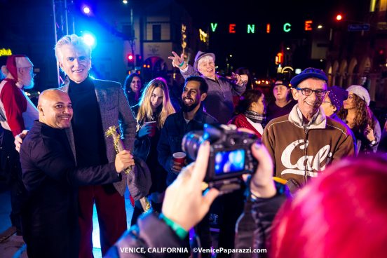 2017 Venice Sign Holiday Lighting. Photo by VenicePaparazzi.com