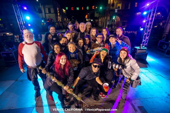 2017 Venice Sign Holiday Lighting. Photo by VenicePaparazzi.com