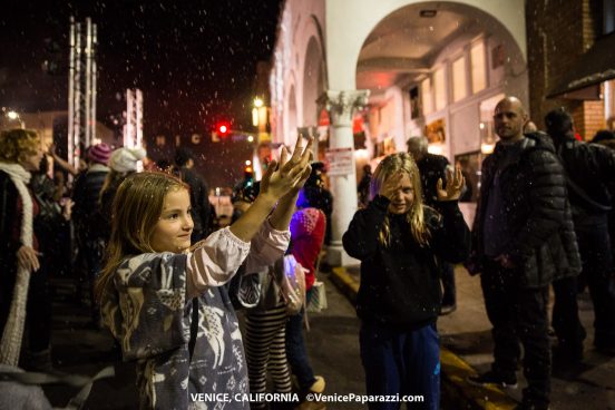 2017 Venice Sign Holiday Lighting. Photo by VenicePaparazzi.com